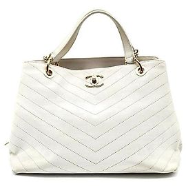 Chanel Bolsa de mão e de ombro com corrente Chevron Multicor