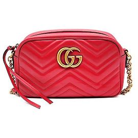 Gucci Borsa a tracolla Matelassé Marmont Rosso