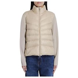 Moncler Gesteppter Wollcardigan Braun