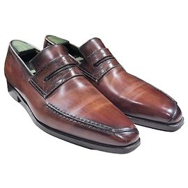 Berluti Mocassins de couro Andi Dimanche Marrom Escuro Marrom
