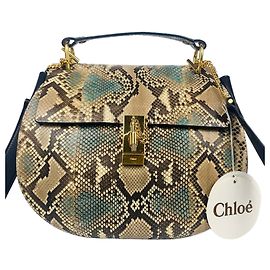 Chloé Bolso de hombro Python Drew Gold (Mediano) Multicolor