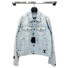 Louis Vuitton Giacca in denim Tyler Monogram Bianco