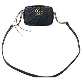 Gucci Borsa a tracolla mini Marmont Matelassé Nero