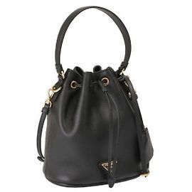 Prada Mini bolsa de couro Preto
