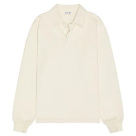 Burberry Langarm-Poloshirt aus Baumwolle Weiß