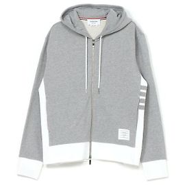 Thom Browne Casaco de malha com fecho de correr clássico Marrom