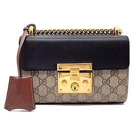 Gucci Bolsa de Ombro Supreme Padlock Small Multicor