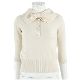 Dior Top de punto de cachemira Blanco