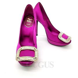 Roger Vivier Satinschuh Lila