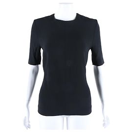 Balenciaga Kurzarm-Bluse Schwarz