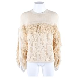 Dior Homme Langarm-Strickpullover Weiß