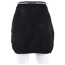 Miu Miu Strickrock Schwarz