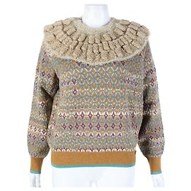 Tricô de manga longa Chanel Dourado