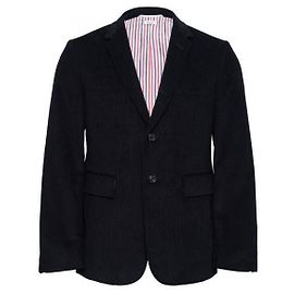 Thom Browne Klassische Cord-Sportjacke Whale Schwarz