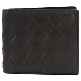 Bottega Veneta Intrecciato Wallet Dark Brown Brown
