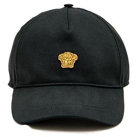 Versace Bestickte Baseballkappe Schwarz
