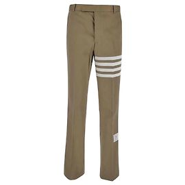 Thom Browne Stripe RWB Tab Unconstructed Chino Pants Brown