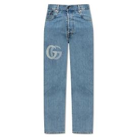 Gucci Pantaloni double denim laser Blu