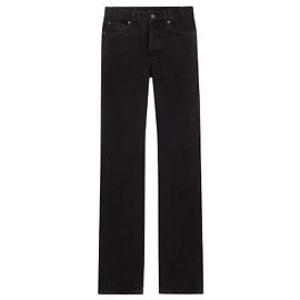 Saint Laurent Vaqueros de denim negro de corte recto Negro