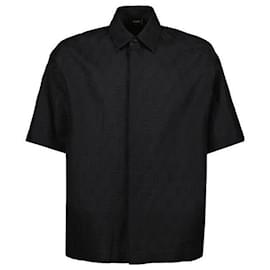 Fendi Leinenhemd Schwarz
