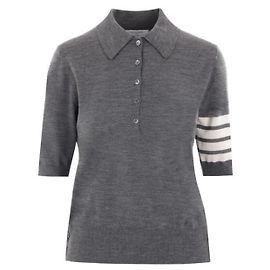 Thom Browne Woll-Polo in entspannter Passform Braun