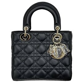 Lady Dior Small Nero con Hardware Oro Nero