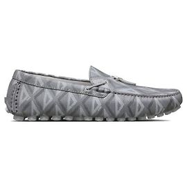 Dior Mocassins en cuir grainé avec motif diamant CD Marron