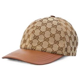 Gucci Boné de lona GG Marrom