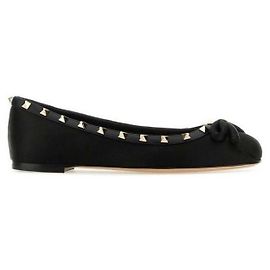 Valentino Garavani Rockstud Ballerinas aus Lackleder Schwarz
