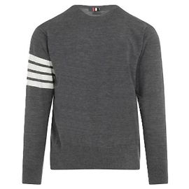 Thom Browne Fine Merino Wool Pullover Knit Brown