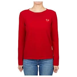 Comme Des Garcons Strickware für Damen Red Patch AZ Rot