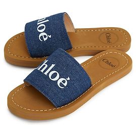 Chloé Pantofole in denim per bambini Multicolore