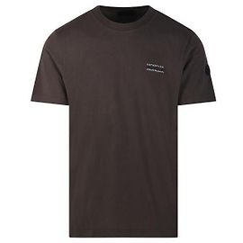 Moncler Logo Cotton Jersey T-Shirt Braun
