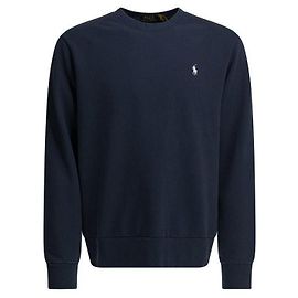 Ralph Lauren Loopback Terry Sweatshirt with Pony Logo Blue