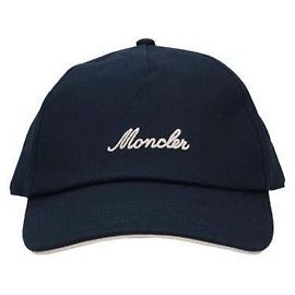 Moncler Boné de beisebol de algodão Azul