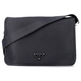 Prada Leather Shoulder Bag Black