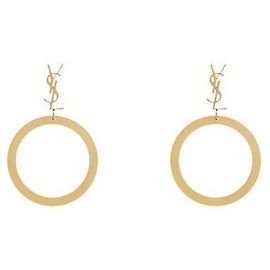 Saint Laurent Orecchini a cerchio con pendente CASSANDRE D'oro