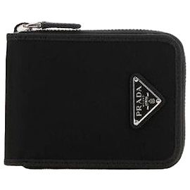 Prada Carteira multi funcional em nylon com fecho de correr Preto