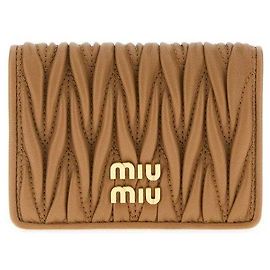 Miu Miu Nappa Leather Wallet Brown