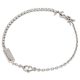 Saint Laurent Bracciale Opium in metallo e strass Palladium Multicolore