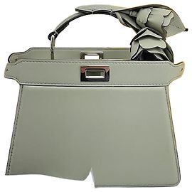 Fendi Peekaboo Top Handle Mini Tote and Shoulder Bag Green