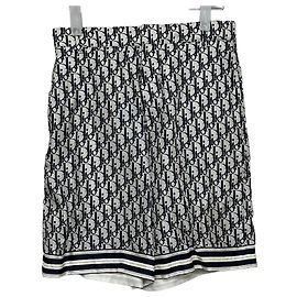 Short de seda Dior Oblique Pixel Plata