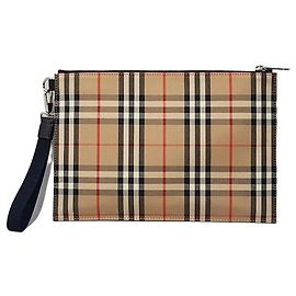 Burberry Clutch plana de algodão Vintage Check Multicor