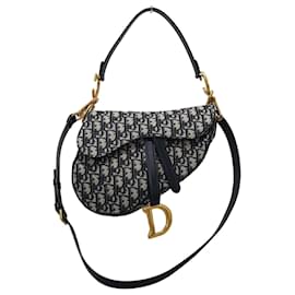 Dior Borsa Saddle Oblique Medium Blu