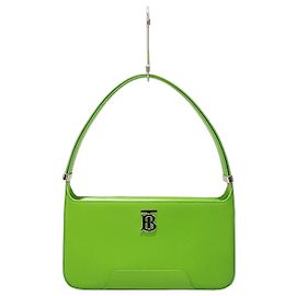 Burberry Bolsa de ombro em couro TB Verde