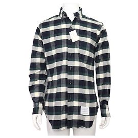 Thom Browne Camicia a quadri in cotone da uomo Multicolore