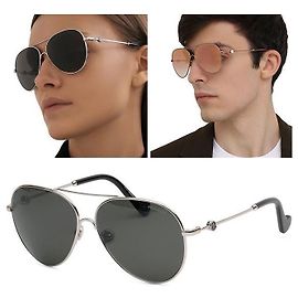 Gafas de sol Moncler Mirrored Polarized Boeing Daily Fashion Oversized Silver Gold Frame Multicolor