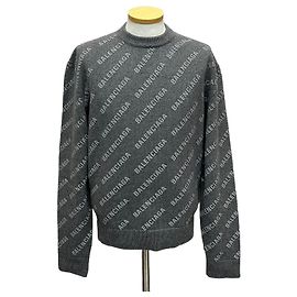 Balenciaga Strick mit Mini-Allover-Logo Mehrfarben