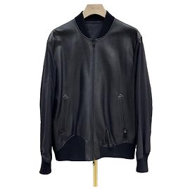 Louis Vuitton Reversible technische Lederjacke Schwarz Schwarz