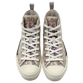Dior High-Top-Sneaker aus Oblique-Canvas Blau